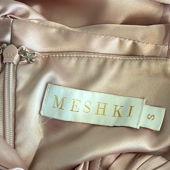 MESHKI satin mini dress, blush pink, size S - Picture 3 of 14